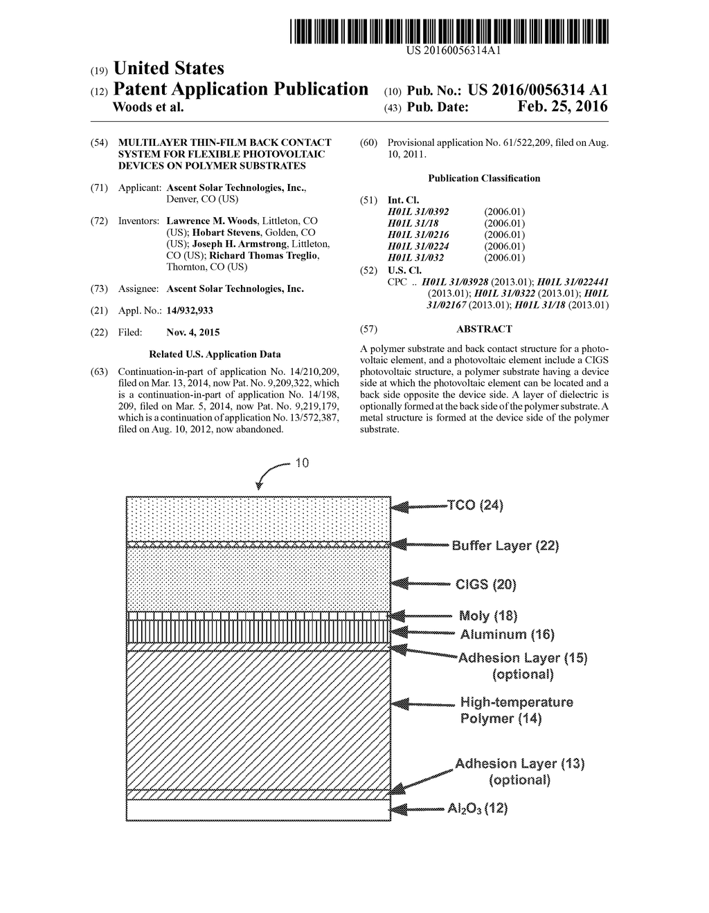 Multilayer Thin-Film Back Contact System For Flexible Photovoltaic Devices     On Polymer Substrates - diagram, schematic, and image 01