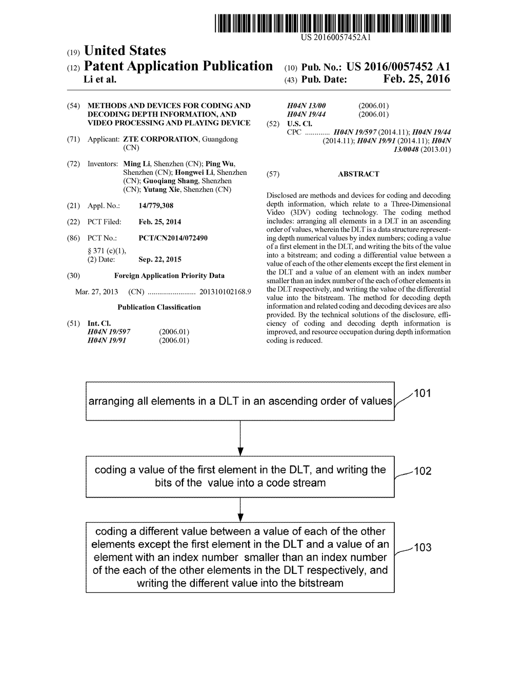 Methods and devices for coding and decoding depth information, and video     processing and playing device - diagram, schematic, and image 01