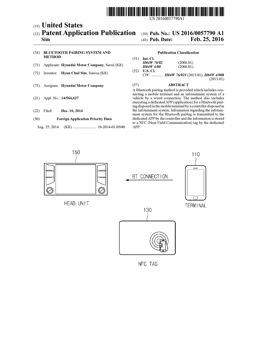 BLUETOOTH PAIRING SYSTEM AND METHOD - diagram, schematic, and image 01