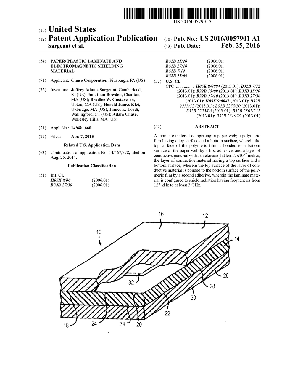 PAPER/ PLASTIC LAMINATE AND ELECTROMAGNETIC SHIELDING MATERIAL - diagram, schematic, and image 01