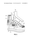 Article of Footwear Incorporating a Knitted Component with Monofilament     Areas in Body and Heel Portions diagram and image