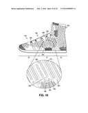 Article of Footwear Incorporating a Knitted Component with Monofilament     Areas in Body and Heel Portions diagram and image