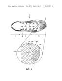 Article of Footwear Incorporating a Knitted Component with Monofilament     Areas in Body and Heel Portions diagram and image