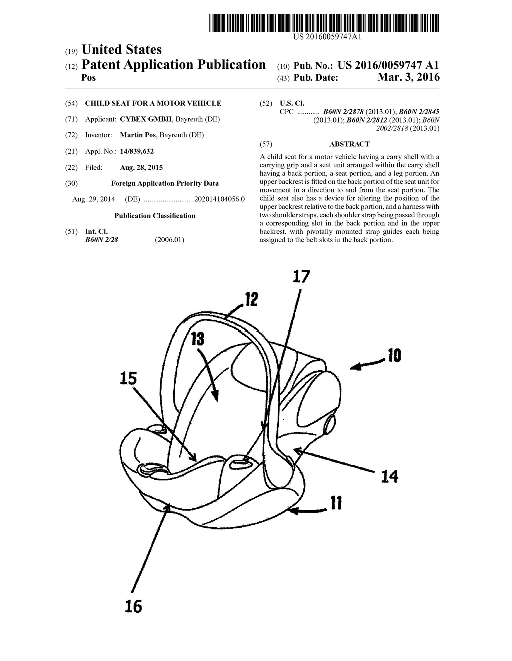 CHILD SEAT FOR A MOTOR VEHICLE - diagram, schematic, and image 01