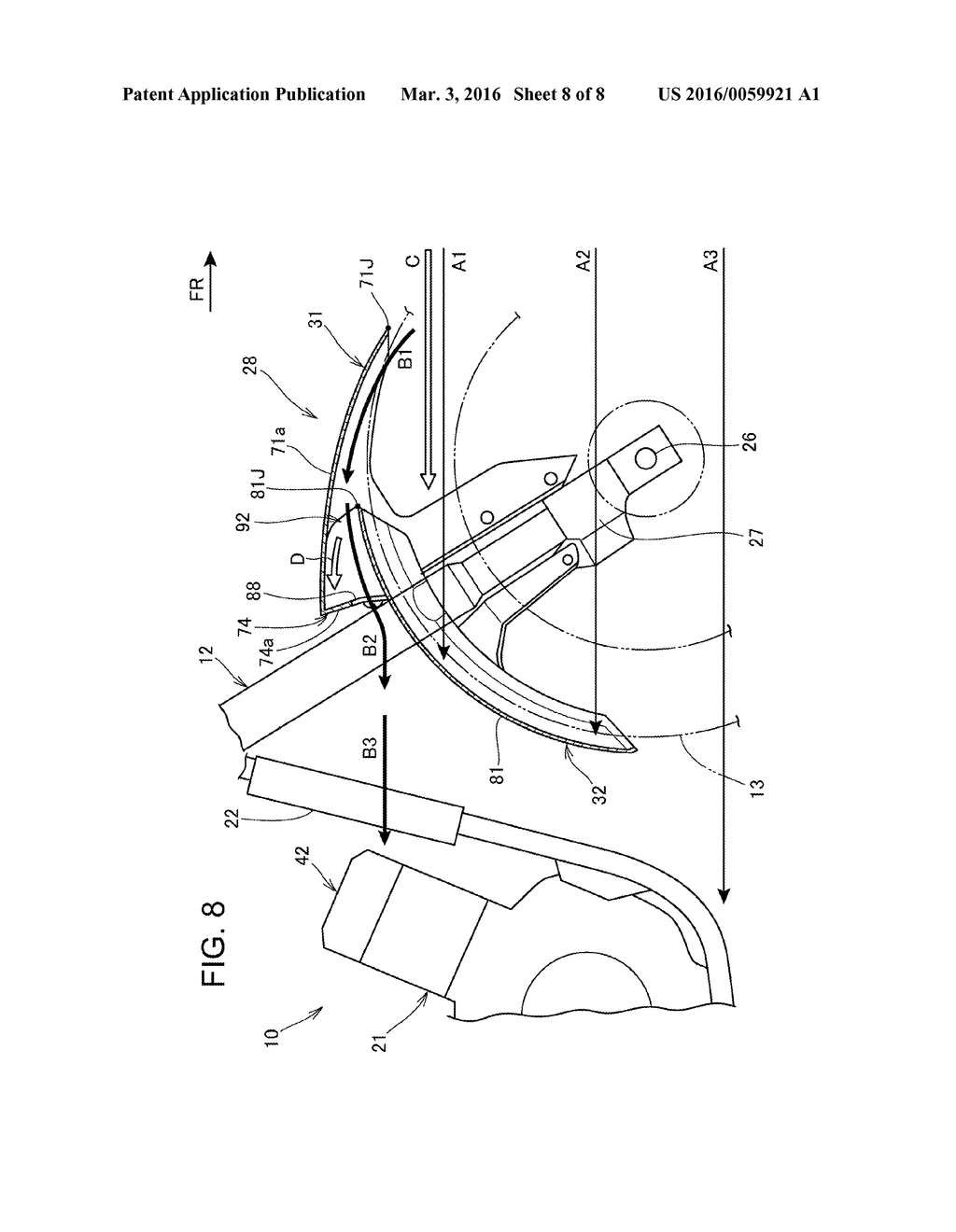 FRONT FENDER STRUCTURE FOR SADDLE-RIDE TYPE VEHICLE - diagram, schematic, and image 09