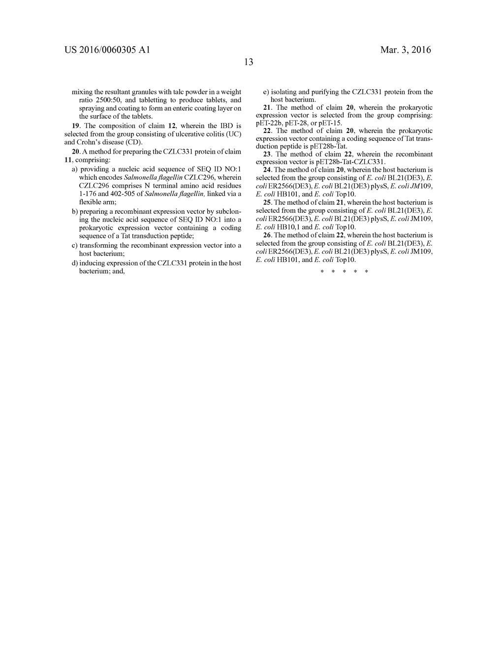 USE OF SALMONELLA FLAGELLIN DERIVATIVE IN PREPARATION OF DRUG FOR     PREVENTING AND TREATING INFLAMMATORY BOWEL DISEASES - diagram, schematic, and image 21