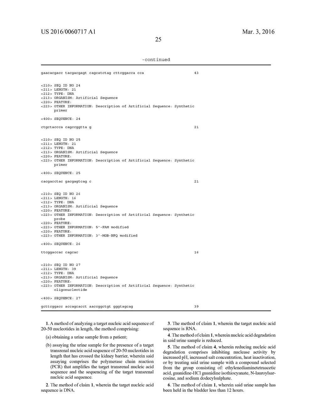 Amplification and Sequencing of Transrenal Nucleic Acids - diagram, schematic, and image 41