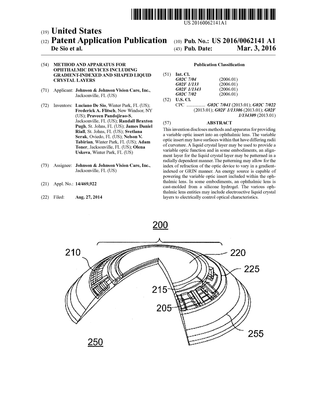 METHOD AND APPARATUS FOR OPHTHALMIC DEVICES INCLUDING GRADIENT-INDEXED AND     SHAPED LIQUID CRYSTAL LAYERS - diagram, schematic, and image 01