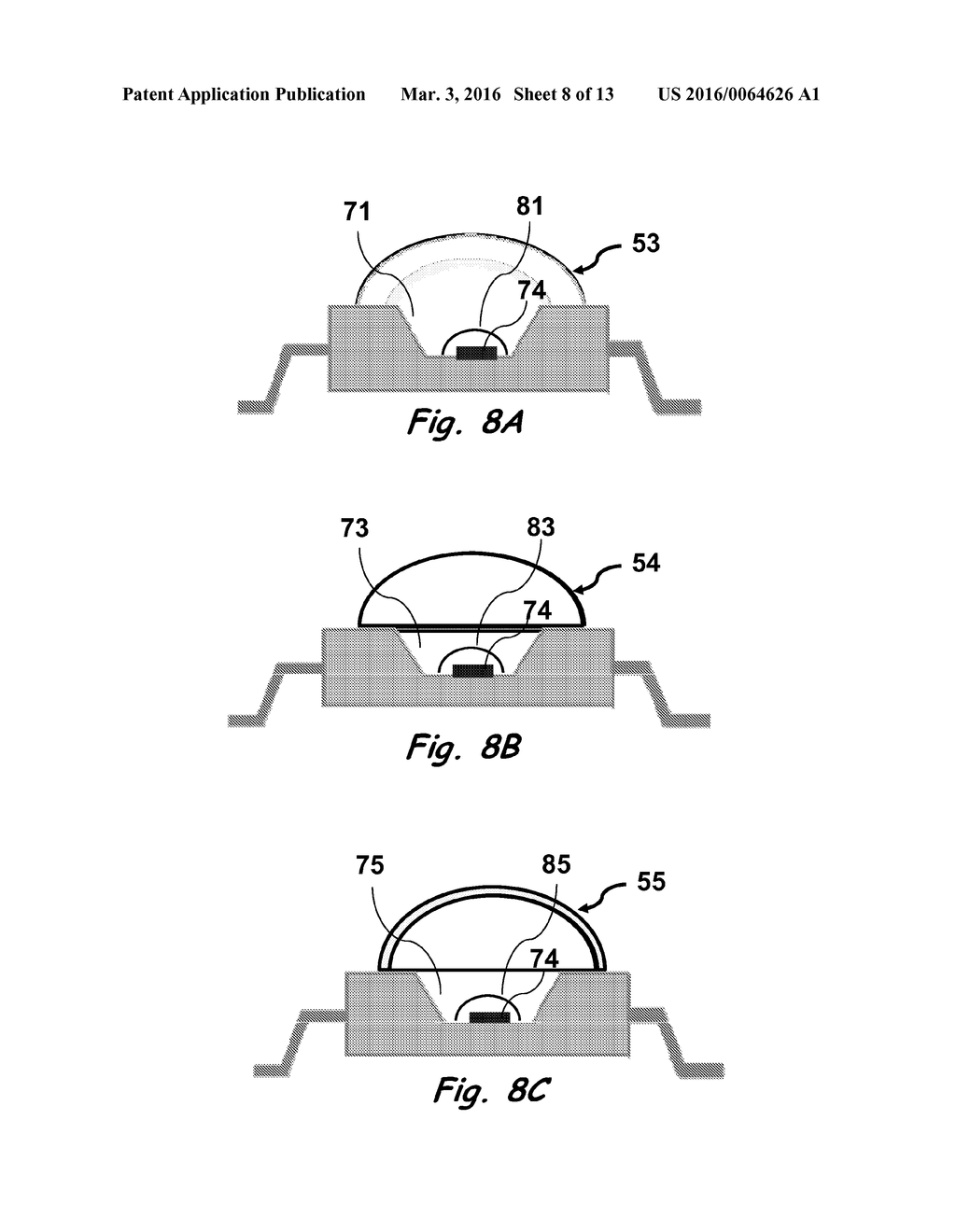 PHOSPHOR-COATED LIGHT EXTRACTION STRUCTURES FOR PHOSPHOR-CONVERTED LIGHT     EMITTING DEVICES - diagram, schematic, and image 09