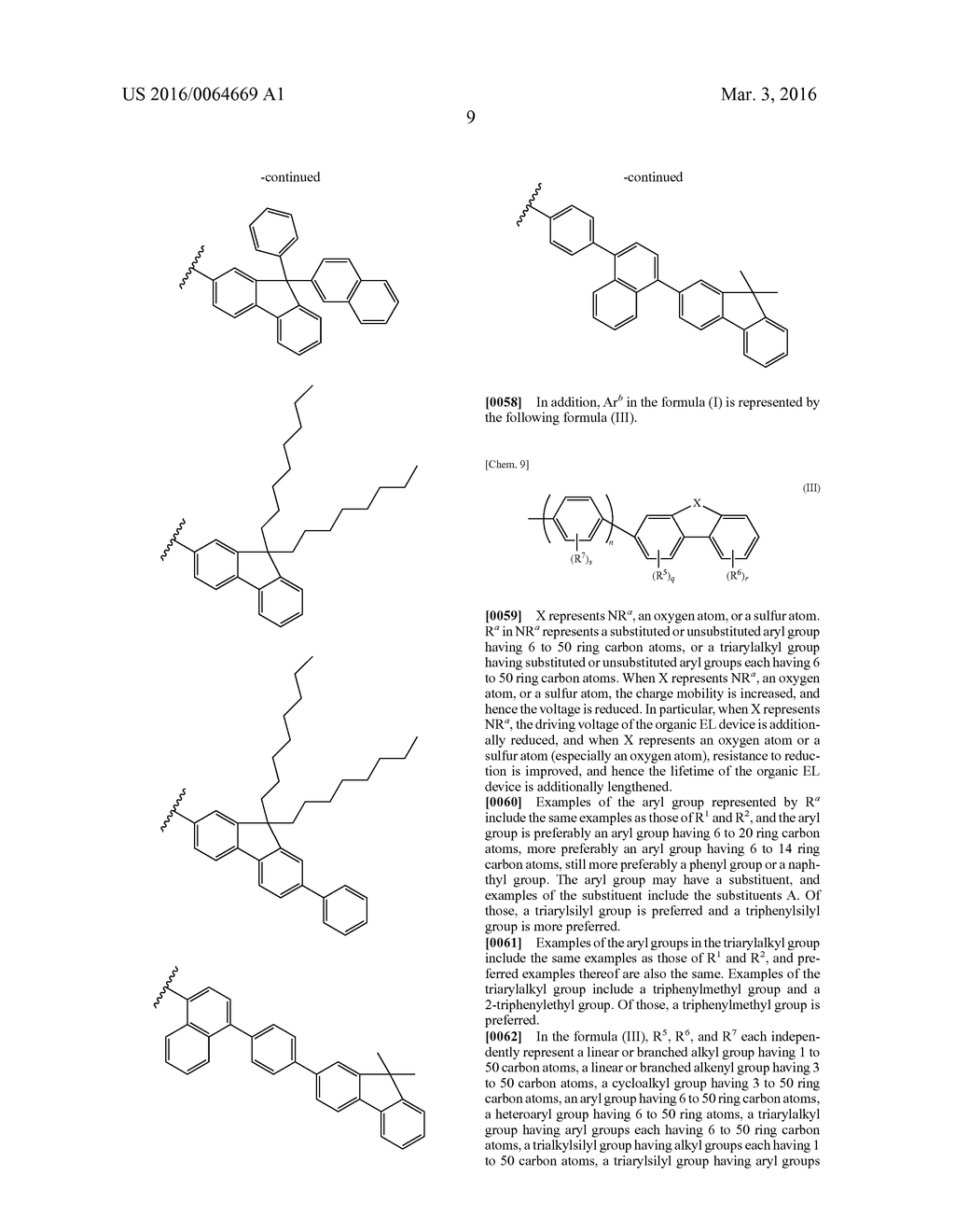 AROMATIC AMINE DERIVATIVES AND ORGANIC ELECTROLUMINESCENT ELEMENTS USING     SAME - diagram, schematic, and image 10