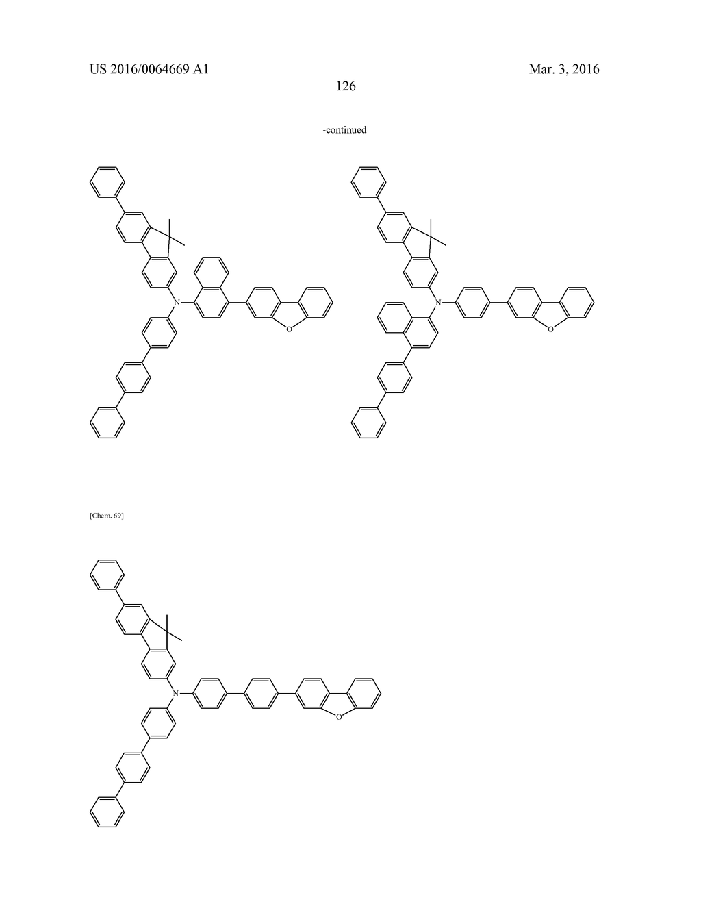 AROMATIC AMINE DERIVATIVES AND ORGANIC ELECTROLUMINESCENT ELEMENTS USING     SAME - diagram, schematic, and image 126