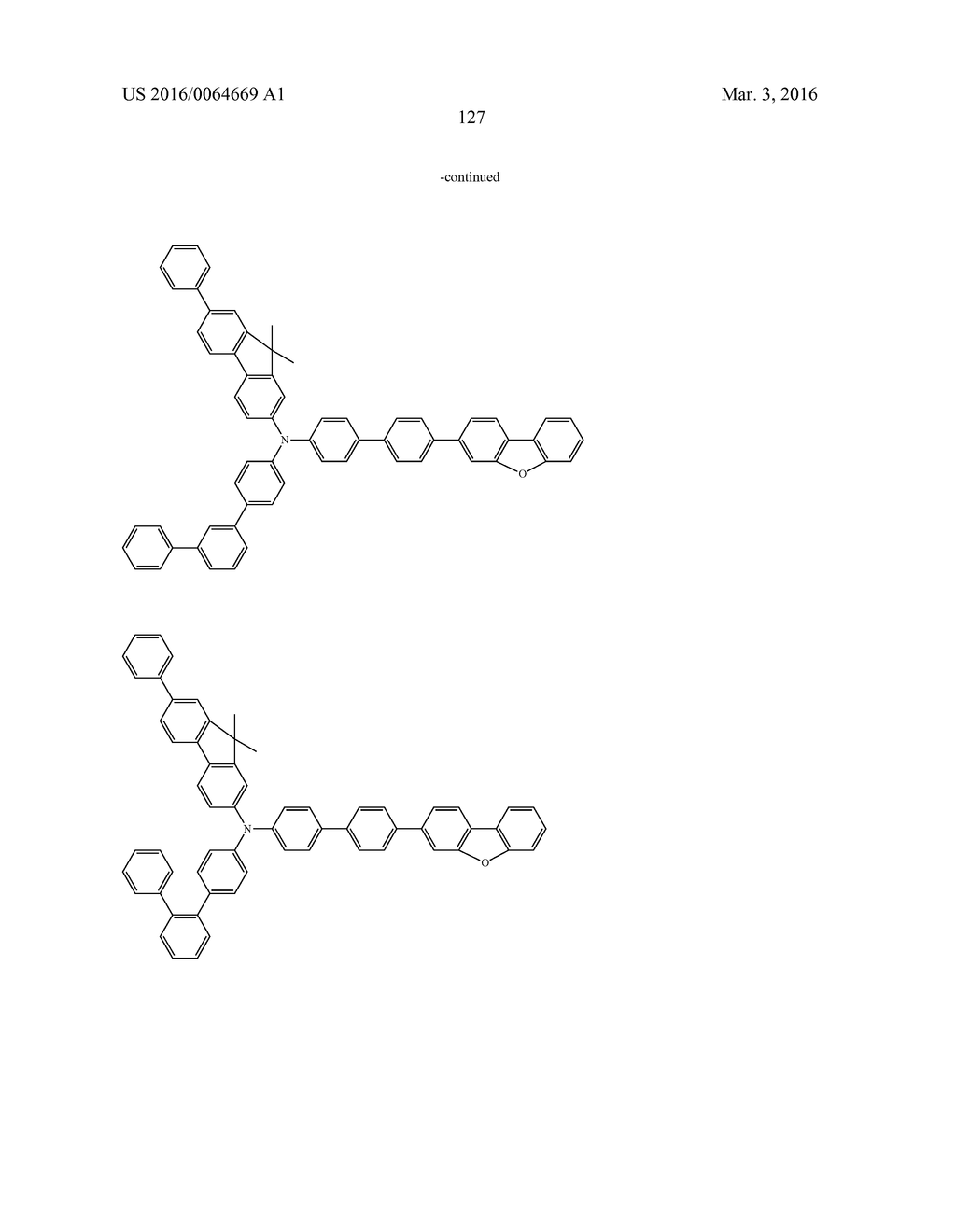 AROMATIC AMINE DERIVATIVES AND ORGANIC ELECTROLUMINESCENT ELEMENTS USING     SAME - diagram, schematic, and image 127