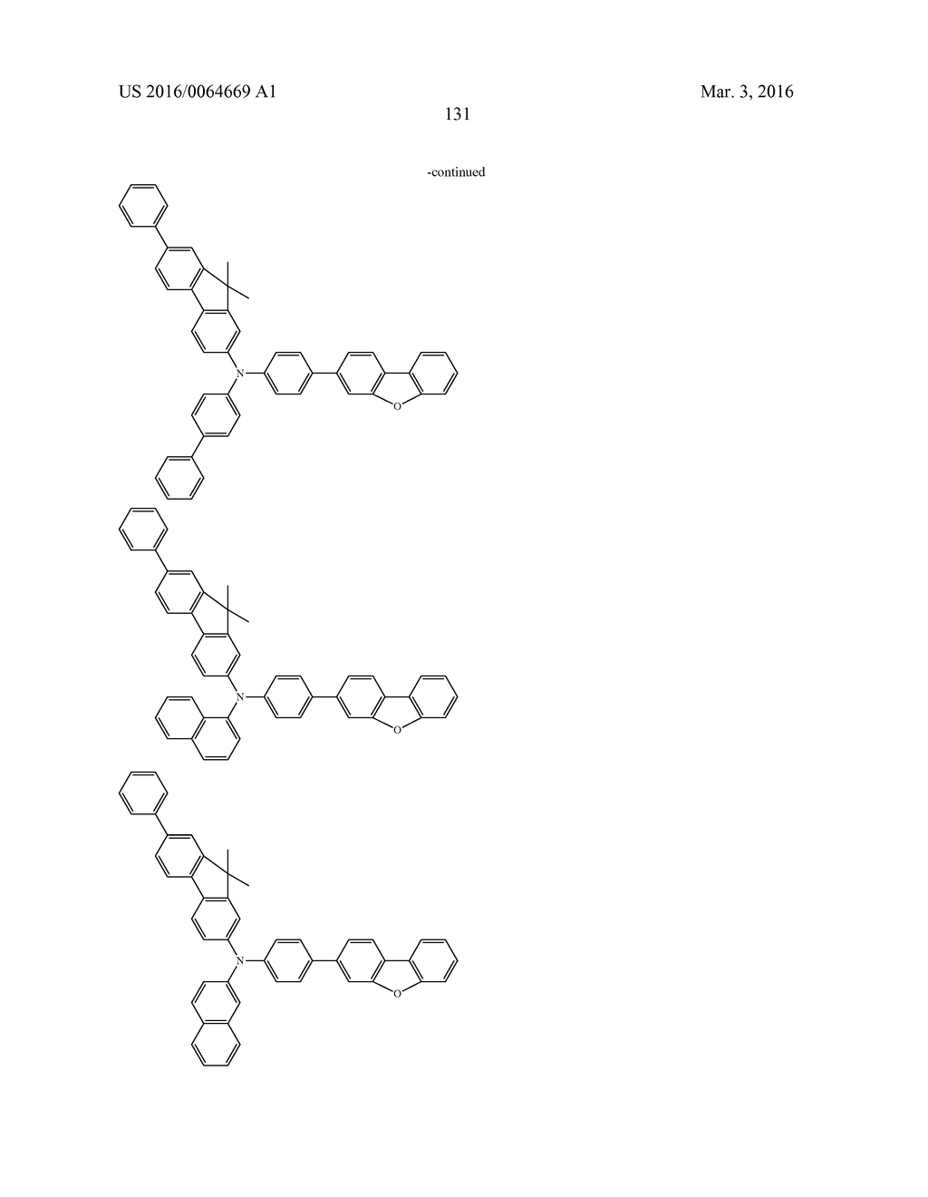 AROMATIC AMINE DERIVATIVES AND ORGANIC ELECTROLUMINESCENT ELEMENTS USING     SAME - diagram, schematic, and image 131