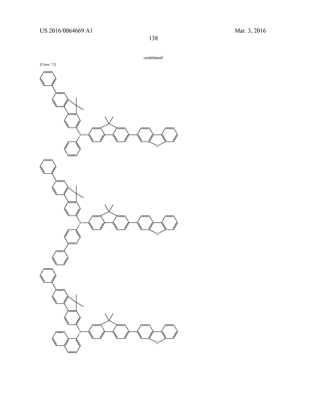 AROMATIC AMINE DERIVATIVES AND ORGANIC ELECTROLUMINESCENT ELEMENTS USING     SAME - diagram, schematic, and image 138