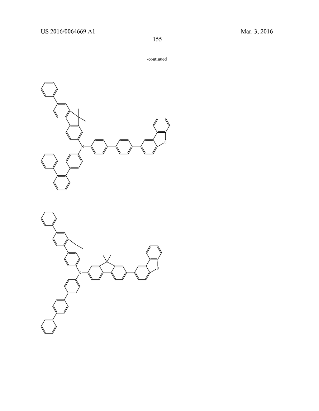 AROMATIC AMINE DERIVATIVES AND ORGANIC ELECTROLUMINESCENT ELEMENTS USING     SAME - diagram, schematic, and image 155