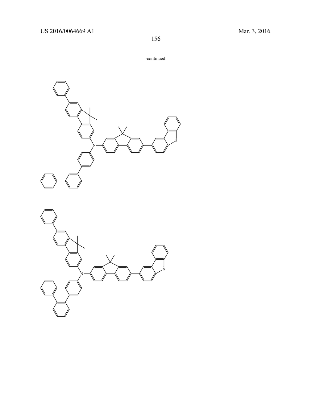 AROMATIC AMINE DERIVATIVES AND ORGANIC ELECTROLUMINESCENT ELEMENTS USING     SAME - diagram, schematic, and image 156