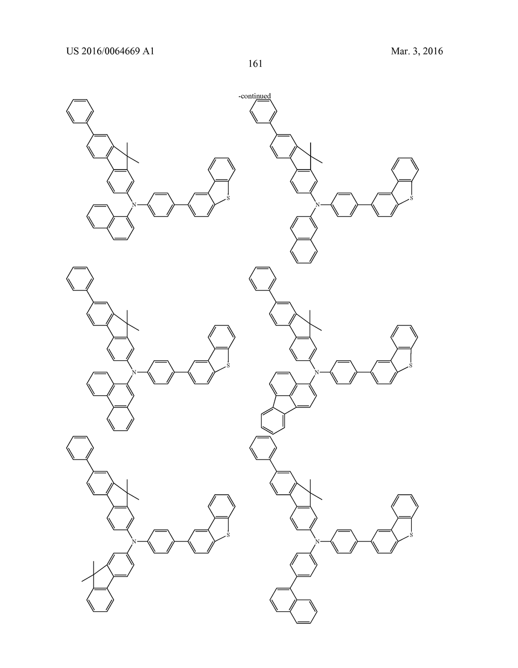 AROMATIC AMINE DERIVATIVES AND ORGANIC ELECTROLUMINESCENT ELEMENTS USING     SAME - diagram, schematic, and image 161