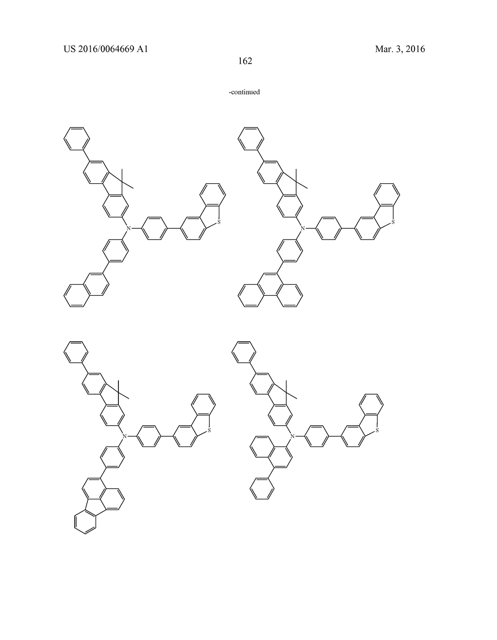 AROMATIC AMINE DERIVATIVES AND ORGANIC ELECTROLUMINESCENT ELEMENTS USING     SAME - diagram, schematic, and image 162