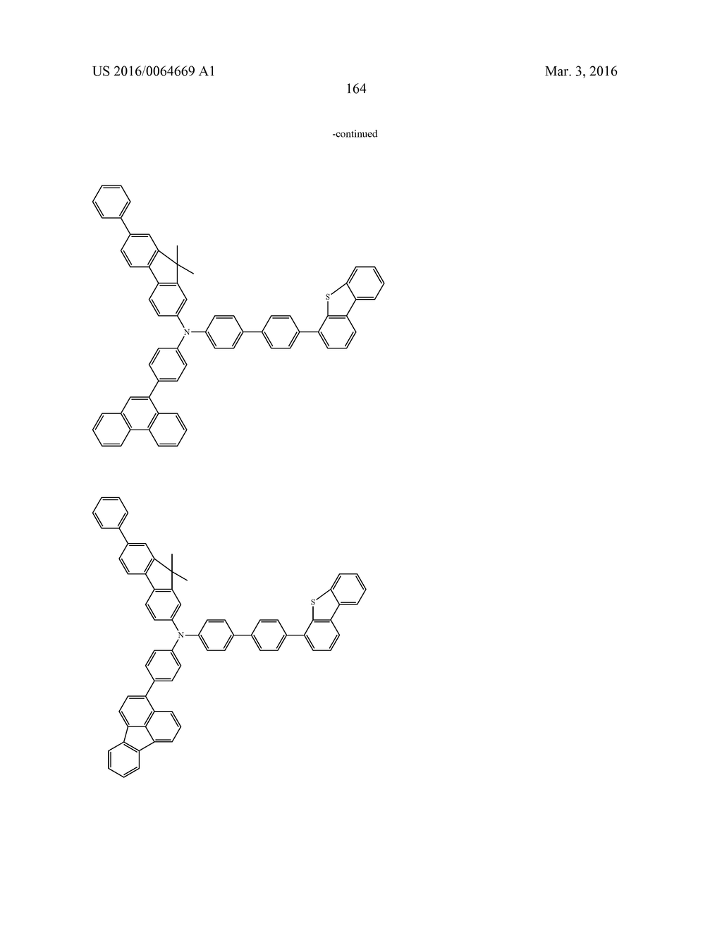 AROMATIC AMINE DERIVATIVES AND ORGANIC ELECTROLUMINESCENT ELEMENTS USING     SAME - diagram, schematic, and image 164