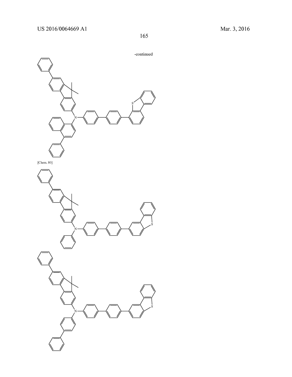 AROMATIC AMINE DERIVATIVES AND ORGANIC ELECTROLUMINESCENT ELEMENTS USING     SAME - diagram, schematic, and image 165