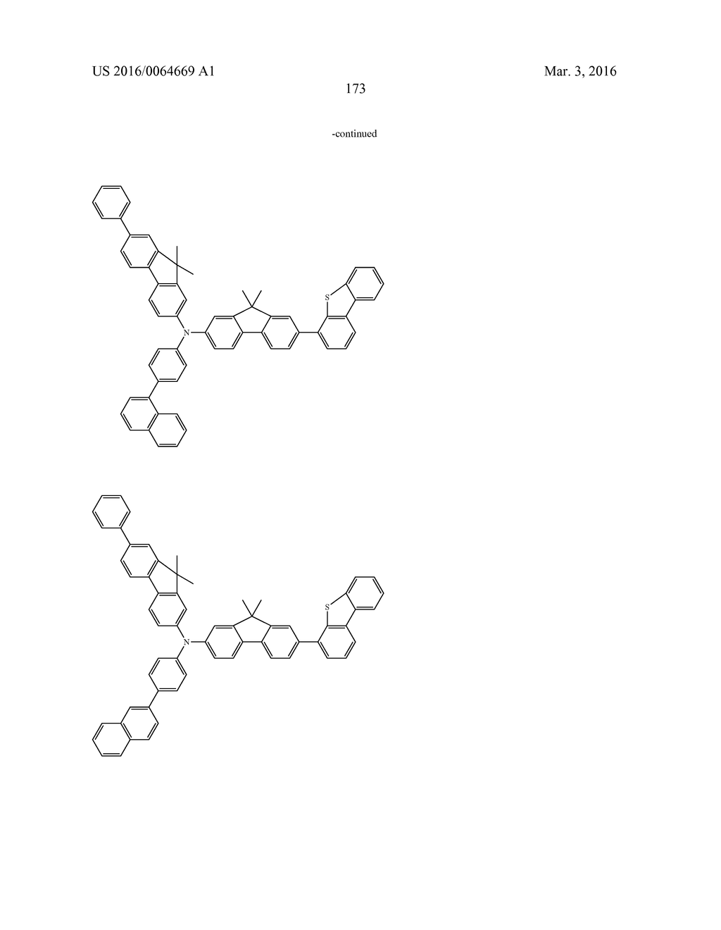 AROMATIC AMINE DERIVATIVES AND ORGANIC ELECTROLUMINESCENT ELEMENTS USING     SAME - diagram, schematic, and image 173