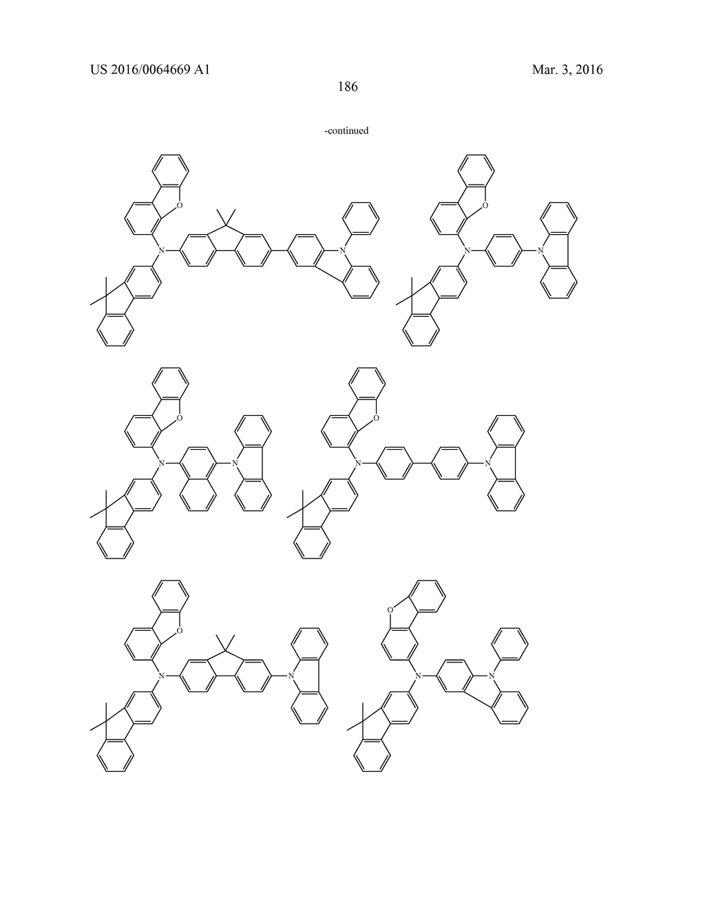 AROMATIC AMINE DERIVATIVES AND ORGANIC ELECTROLUMINESCENT ELEMENTS USING     SAME - diagram, schematic, and image 186