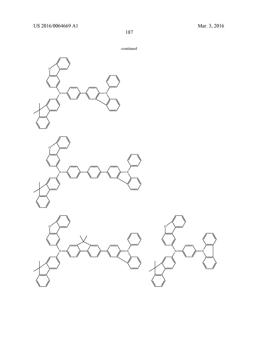 AROMATIC AMINE DERIVATIVES AND ORGANIC ELECTROLUMINESCENT ELEMENTS USING     SAME - diagram, schematic, and image 187