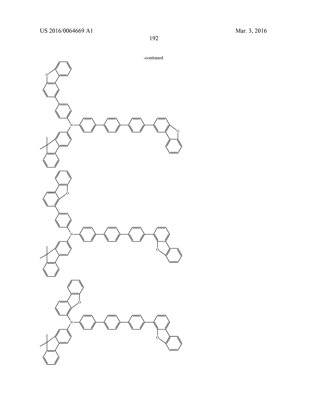 AROMATIC AMINE DERIVATIVES AND ORGANIC ELECTROLUMINESCENT ELEMENTS USING     SAME - diagram, schematic, and image 192