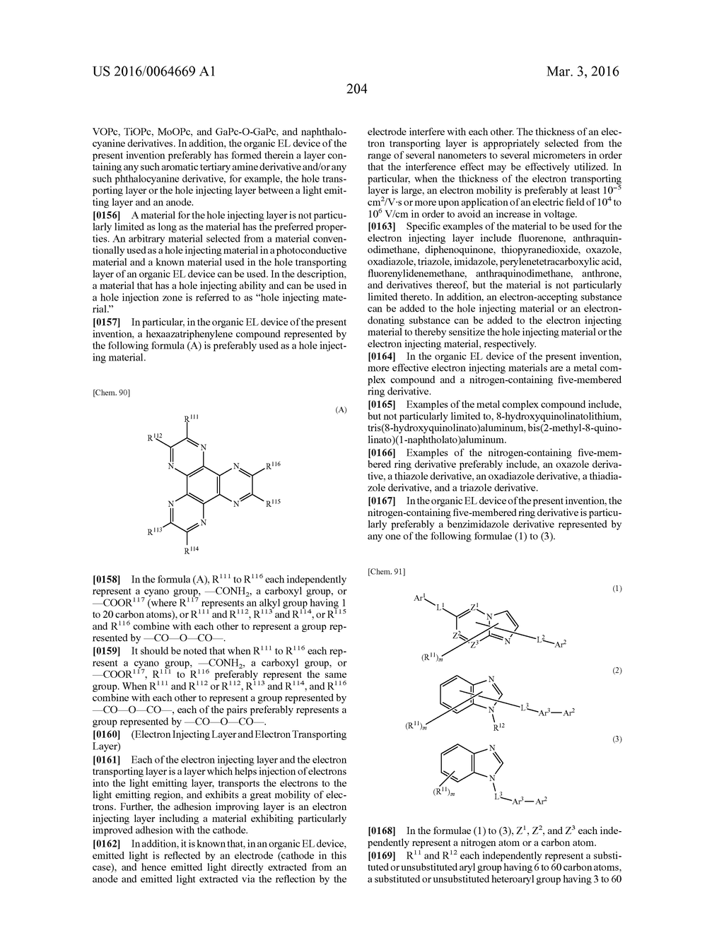 AROMATIC AMINE DERIVATIVES AND ORGANIC ELECTROLUMINESCENT ELEMENTS USING     SAME - diagram, schematic, and image 204