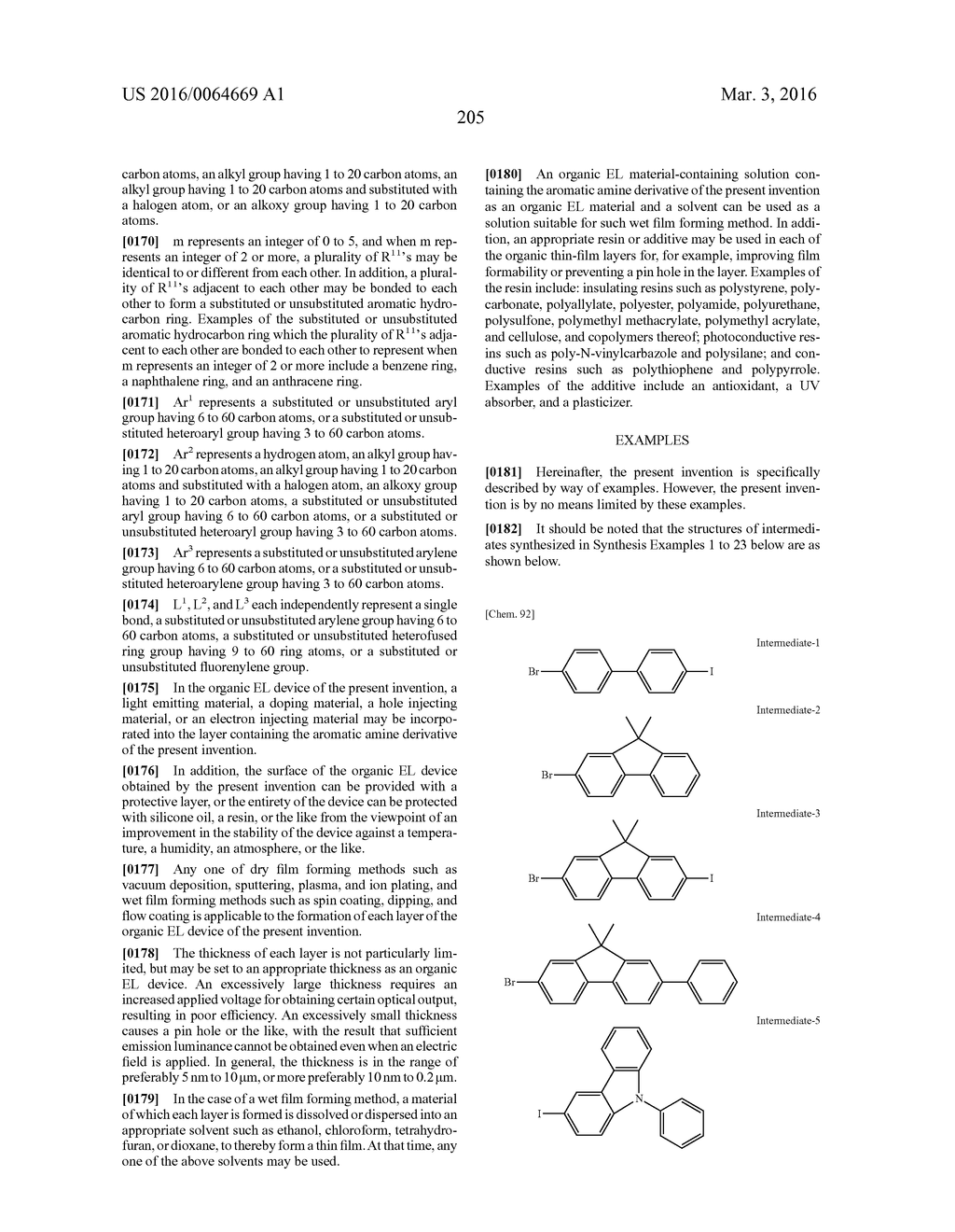 AROMATIC AMINE DERIVATIVES AND ORGANIC ELECTROLUMINESCENT ELEMENTS USING     SAME - diagram, schematic, and image 205