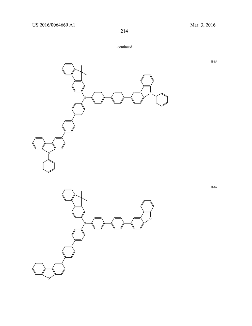 AROMATIC AMINE DERIVATIVES AND ORGANIC ELECTROLUMINESCENT ELEMENTS USING     SAME - diagram, schematic, and image 214