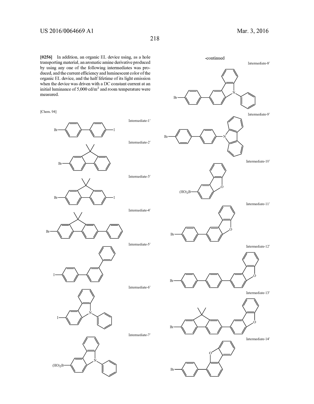 AROMATIC AMINE DERIVATIVES AND ORGANIC ELECTROLUMINESCENT ELEMENTS USING     SAME - diagram, schematic, and image 218