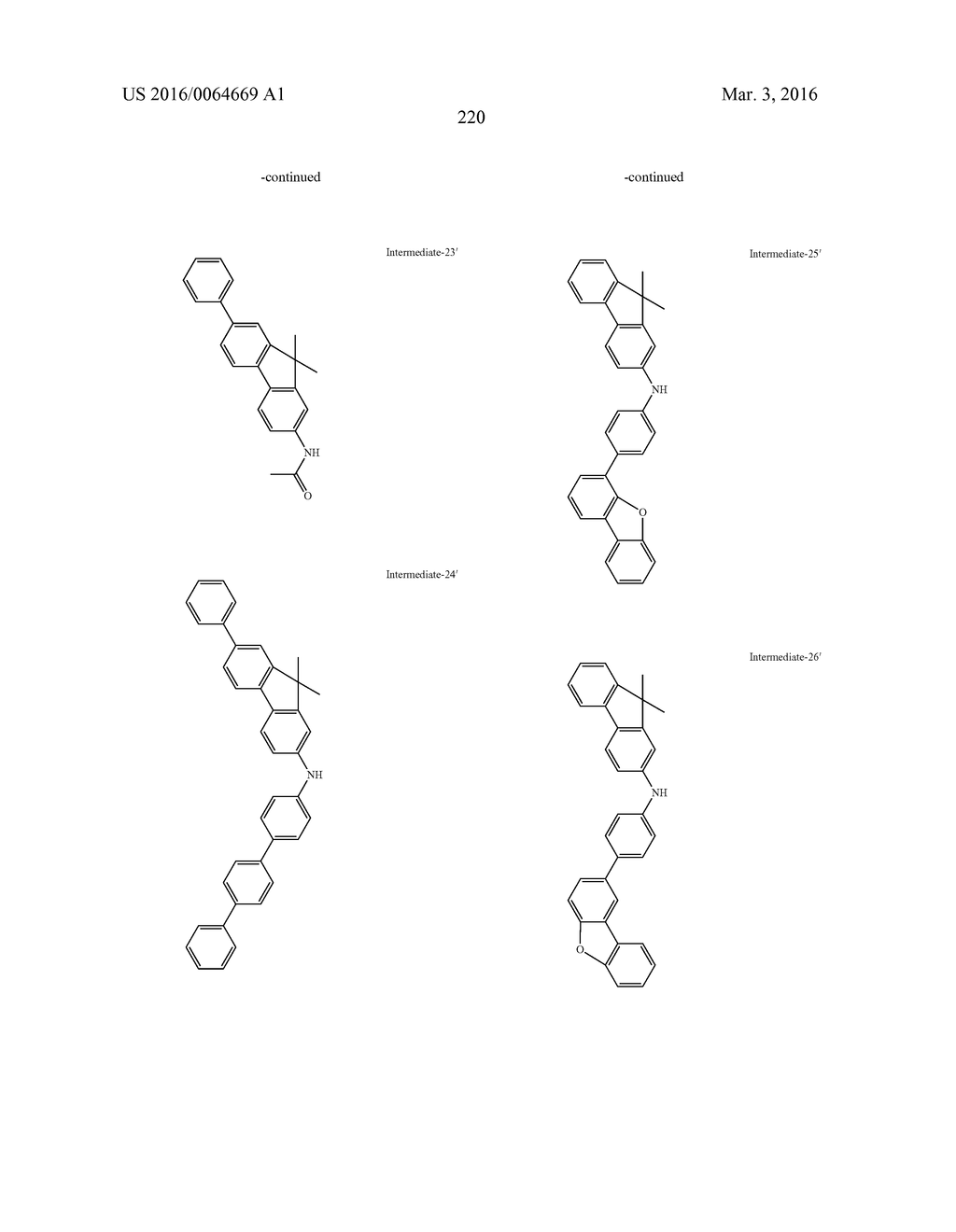 AROMATIC AMINE DERIVATIVES AND ORGANIC ELECTROLUMINESCENT ELEMENTS USING     SAME - diagram, schematic, and image 220