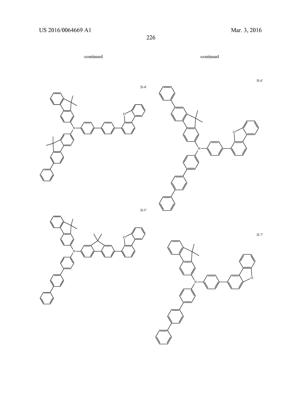 AROMATIC AMINE DERIVATIVES AND ORGANIC ELECTROLUMINESCENT ELEMENTS USING     SAME - diagram, schematic, and image 226