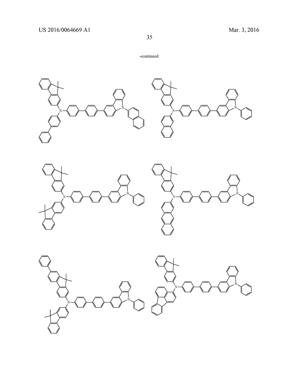 AROMATIC AMINE DERIVATIVES AND ORGANIC ELECTROLUMINESCENT ELEMENTS USING     SAME - diagram, schematic, and image 36