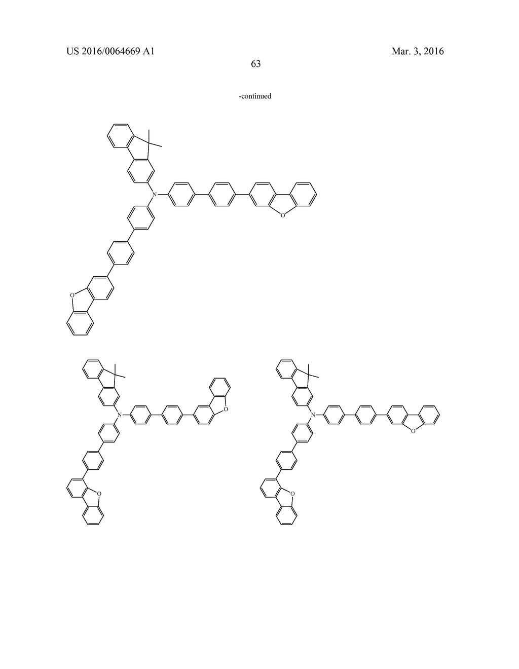 AROMATIC AMINE DERIVATIVES AND ORGANIC ELECTROLUMINESCENT ELEMENTS USING     SAME - diagram, schematic, and image 64