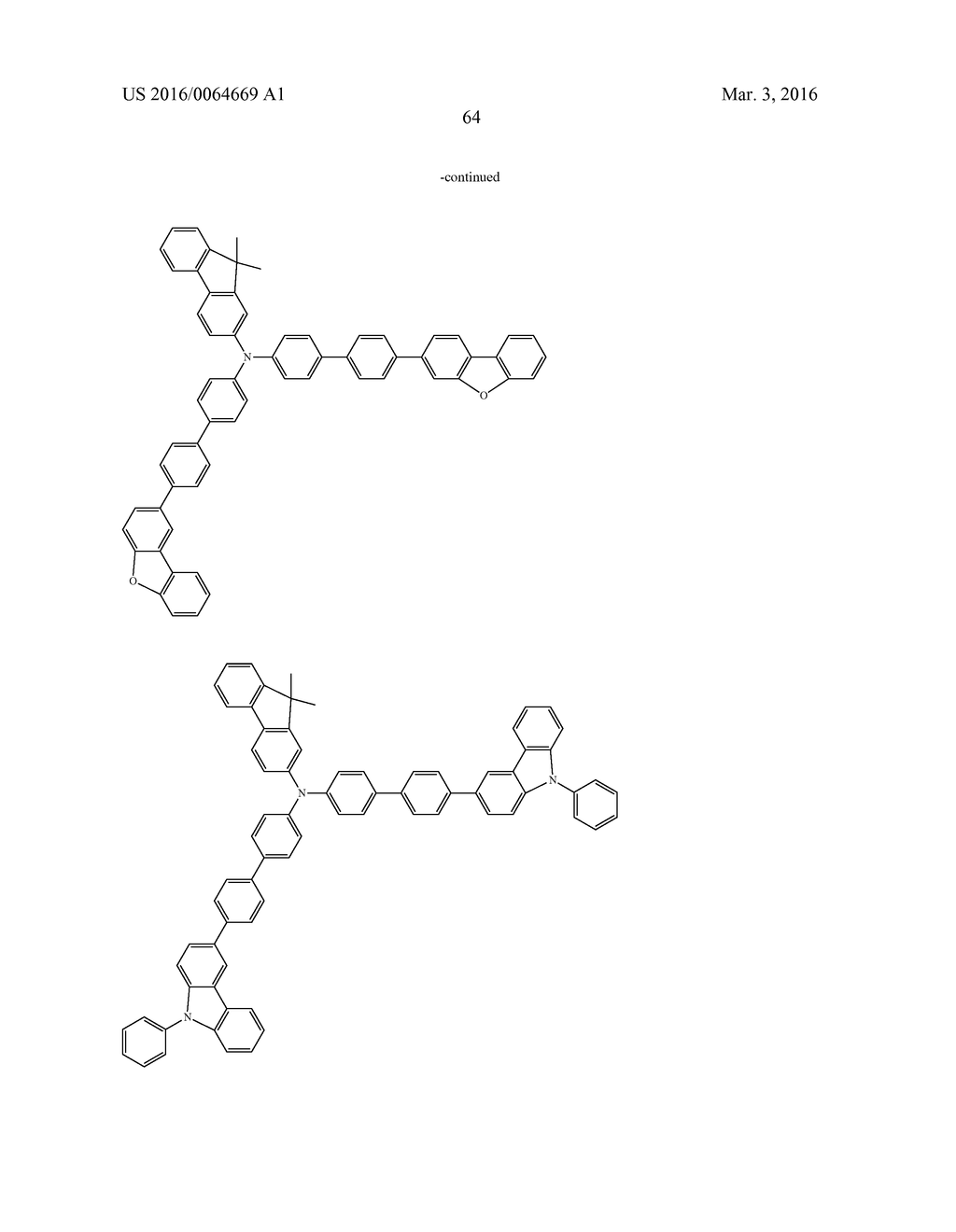 AROMATIC AMINE DERIVATIVES AND ORGANIC ELECTROLUMINESCENT ELEMENTS USING     SAME - diagram, schematic, and image 65