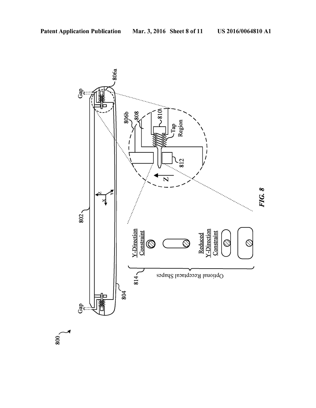 FLEXIBLE SHOCK ABSORBING CONNECTIONS WITHIN A MOBILE COMPUTING DEVICE - diagram, schematic, and image 09