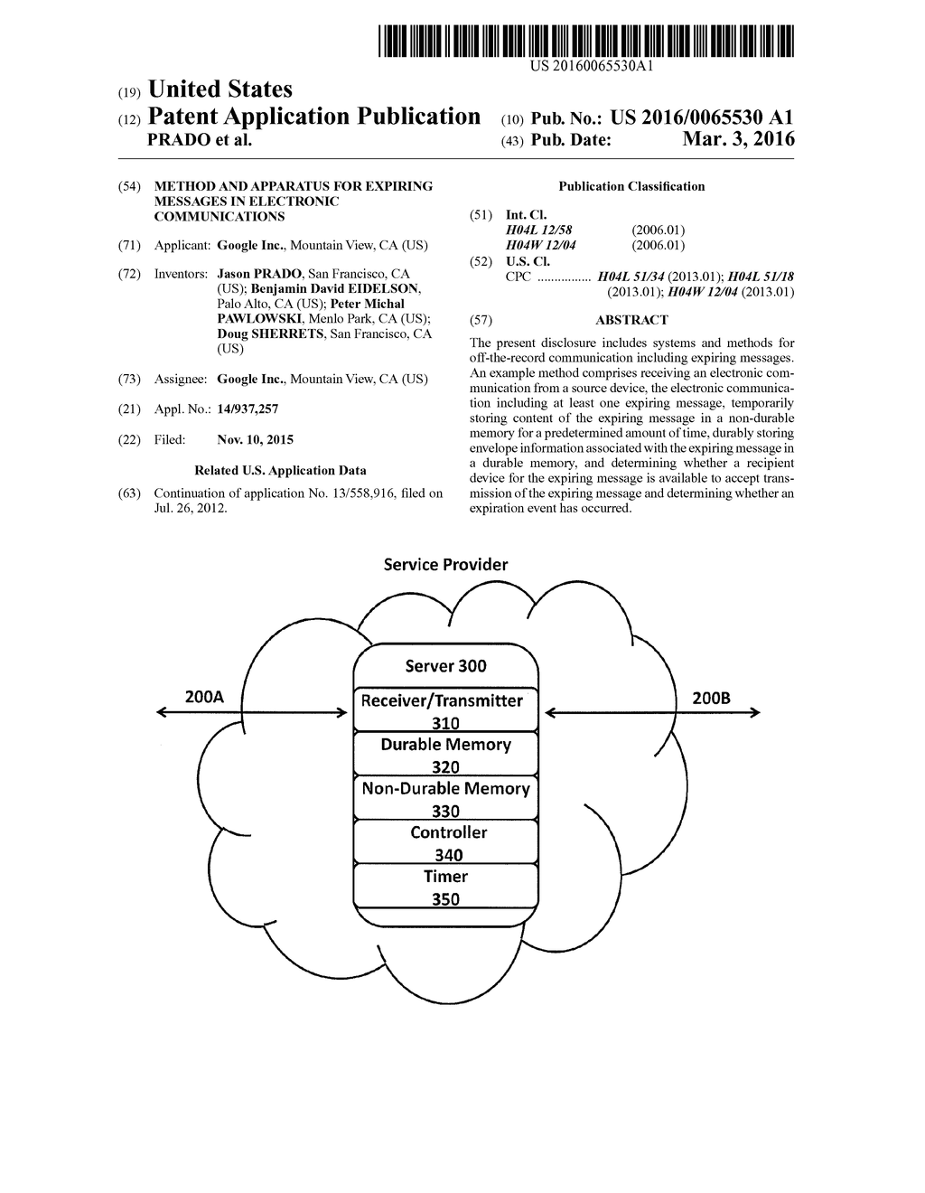 METHOD AND APPARATUS FOR EXPIRING MESSAGES IN ELECTRONIC COMMUNICATIONS - diagram, schematic, and image 01