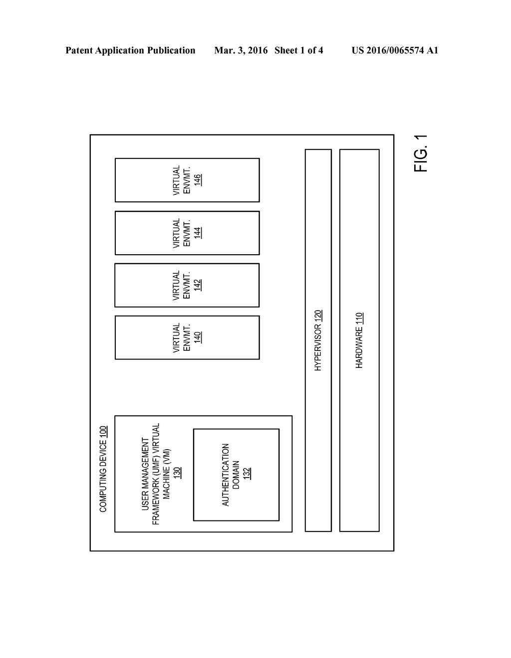 USER MANAGEMENT FRAMEWORK FOR MULTIPLE ENVIRONMENTS ON A COMPUTING DEVICE - diagram, schematic, and image 02