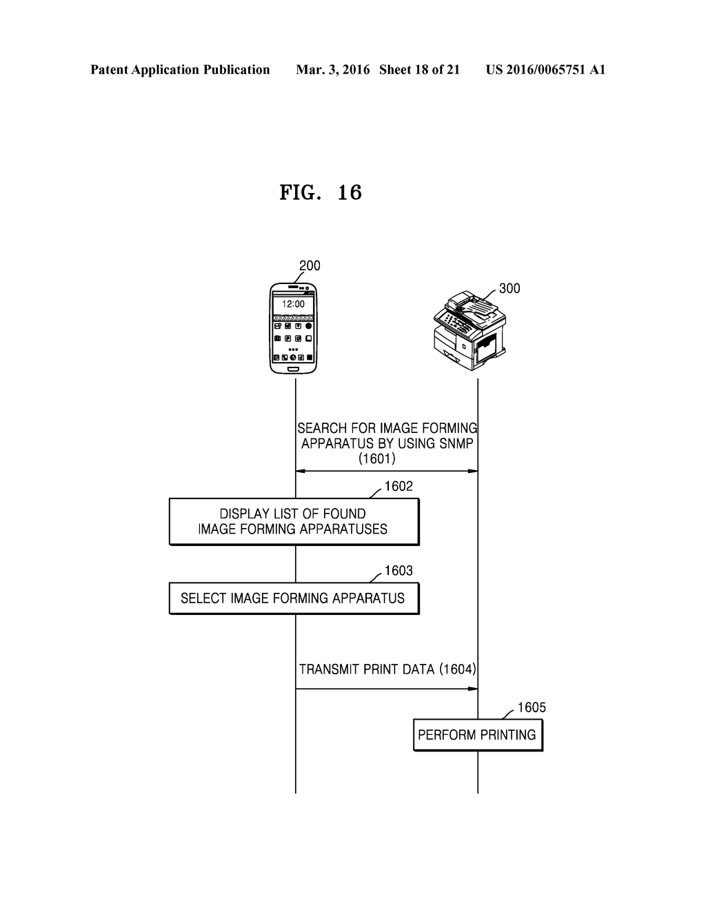 COMPUTING DEVICE AND SYSTEM SUPPORTING PULL PRINTING BY USING MOBILE     TERMINAL, AND METHOD OF PERFORMING PULL PRINTING BY USING MOBILE TERMINAL - diagram, schematic, and image 19