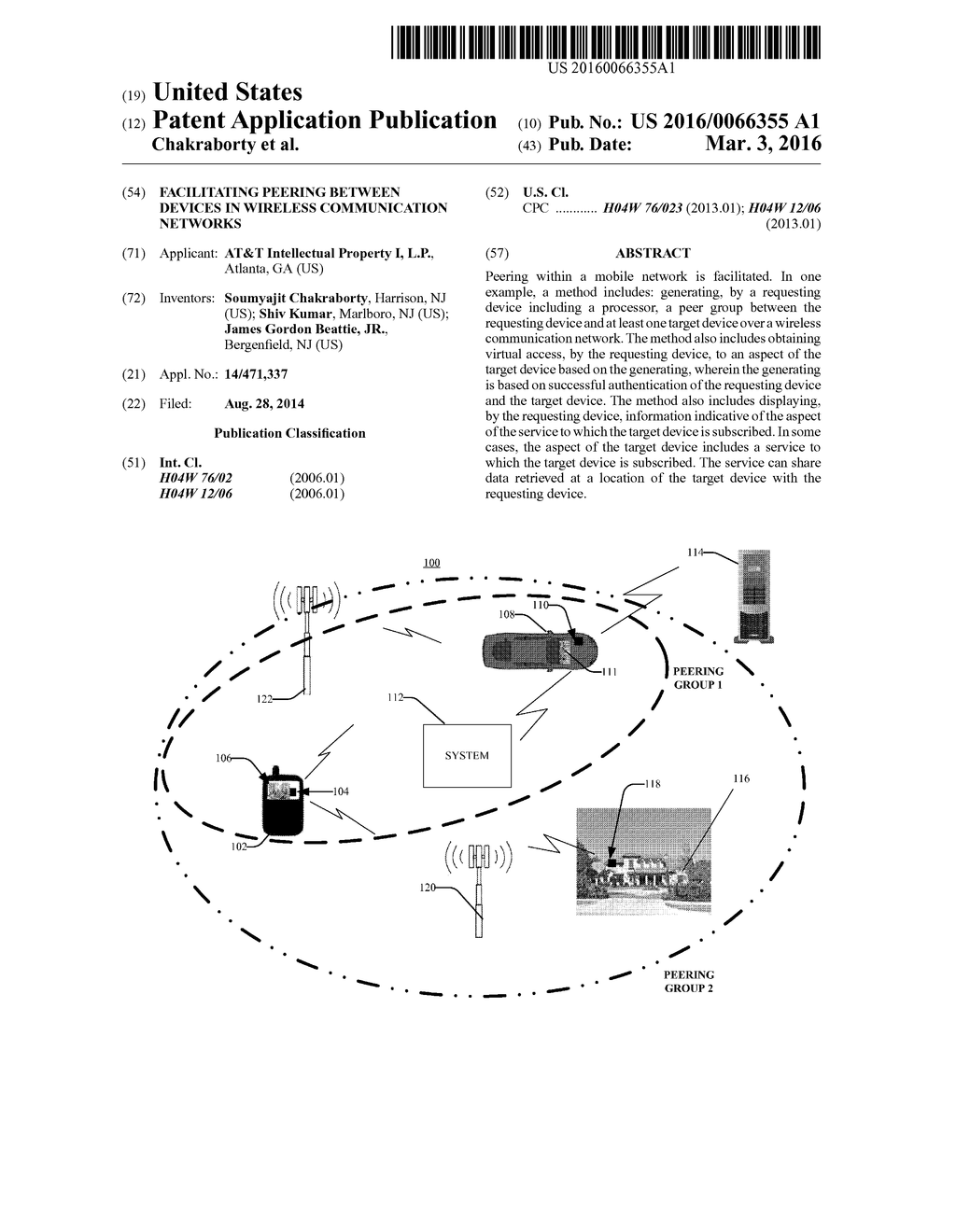 FACILITATING PEERING BETWEEN DEVICES IN WIRELESS COMMUNICATION NETWORKS - diagram, schematic, and image 01