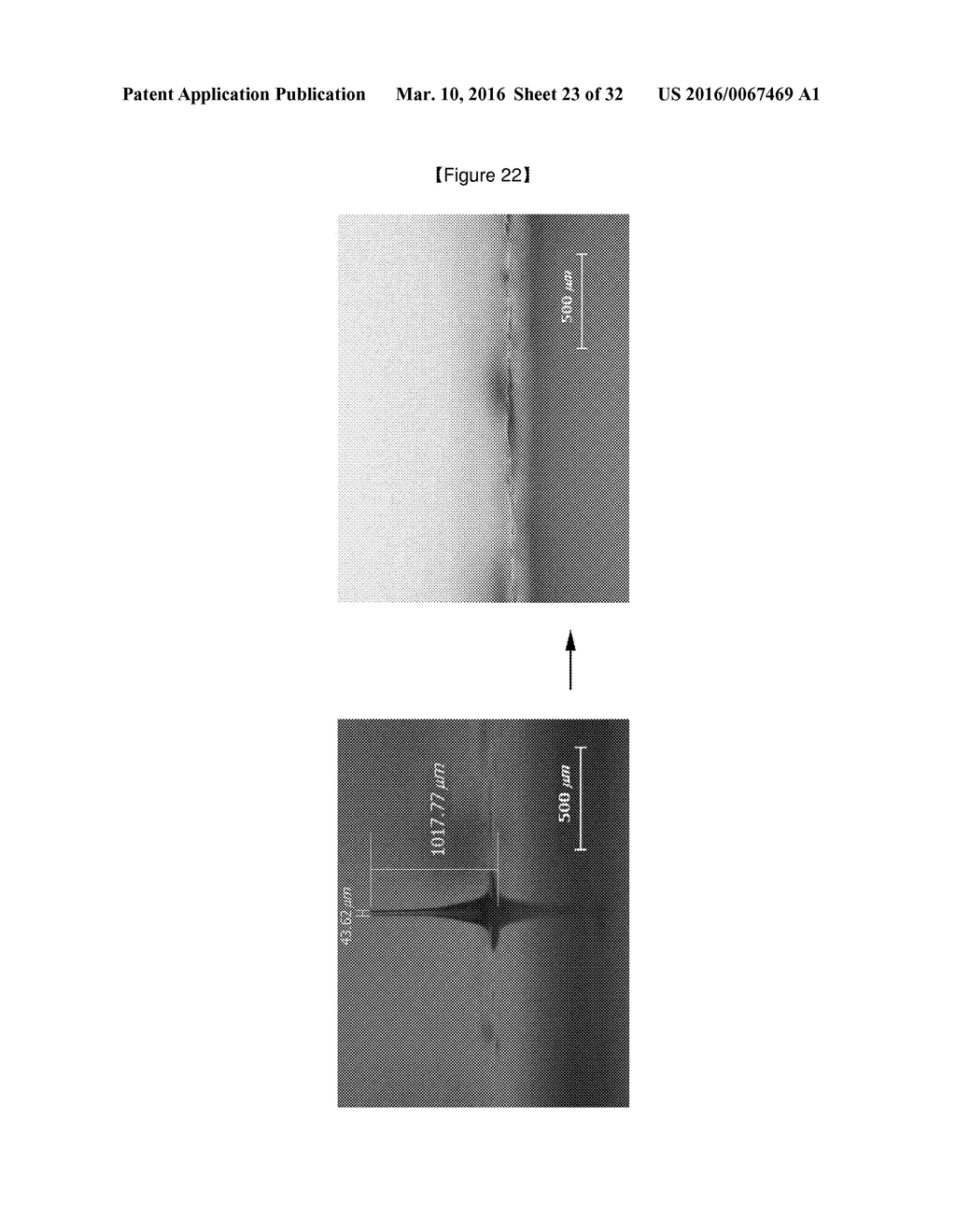 METHOD FOR MANUFACTURING MICROSTRUCTURE USING CENTRIFUGAL FORCE AND     MICROSTRUCTURE MANUFACTURED BY SAME - diagram, schematic, and image 24