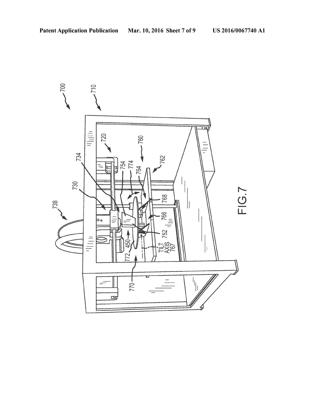 THREE DIMENSIONAL (3D) PRINTER WITH A BUILD PLATE HAVING MULTI-DEGREE OF     FREEDOM MOTION - diagram, schematic, and image 08