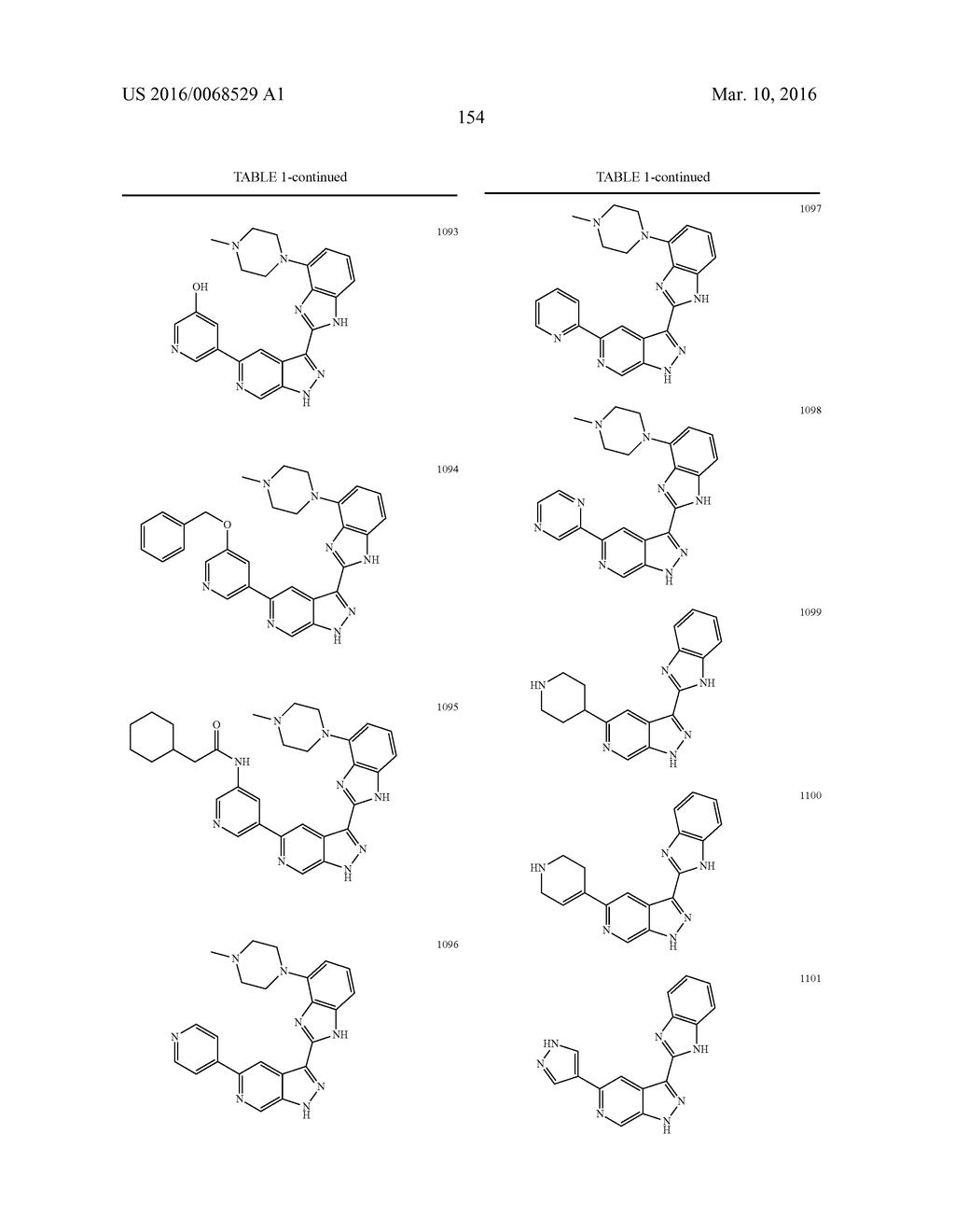 3-(1H-BENZO[D]IMIDAZOL-2-YL)-1H-PYRAZOLO[3,4-C]PYRIDINE AND THERAPEUTIC     USES THEREOF - diagram, schematic, and image 155