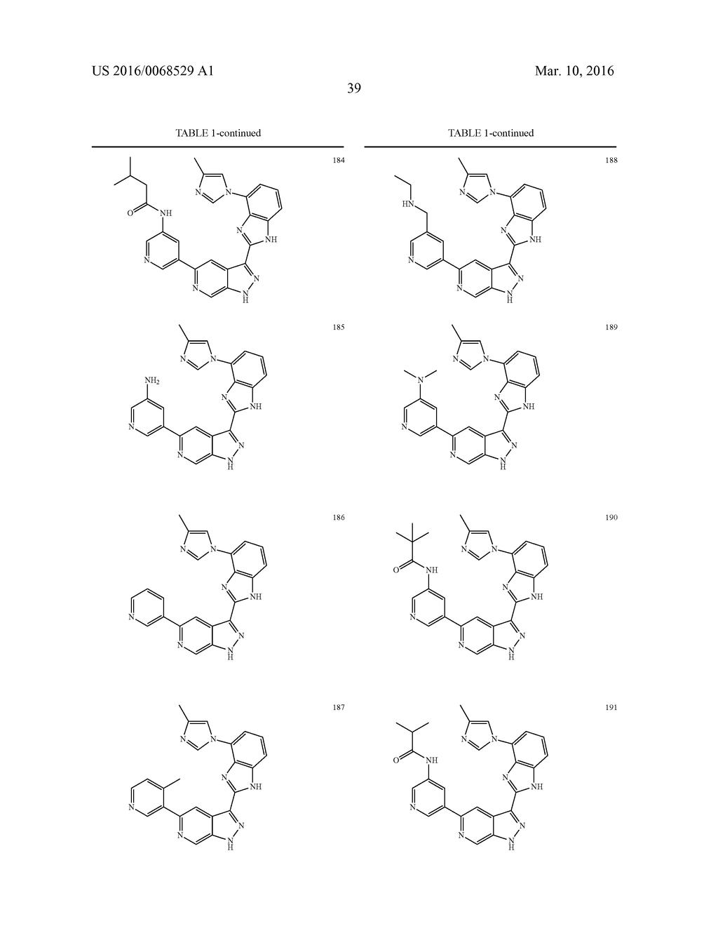 3-(1H-BENZO[D]IMIDAZOL-2-YL)-1H-PYRAZOLO[3,4-C]PYRIDINE AND THERAPEUTIC     USES THEREOF - diagram, schematic, and image 40