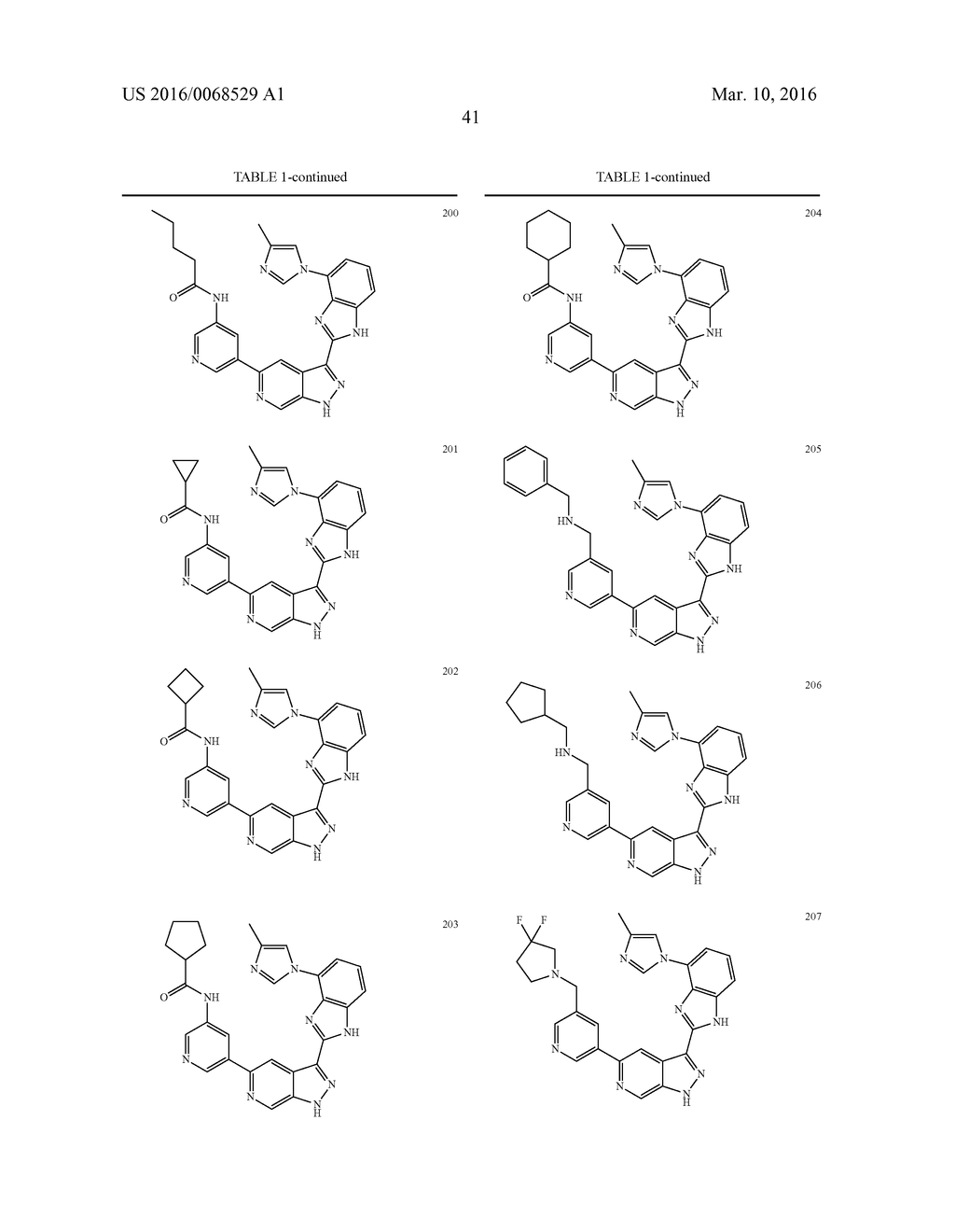 3-(1H-BENZO[D]IMIDAZOL-2-YL)-1H-PYRAZOLO[3,4-C]PYRIDINE AND THERAPEUTIC     USES THEREOF - diagram, schematic, and image 42