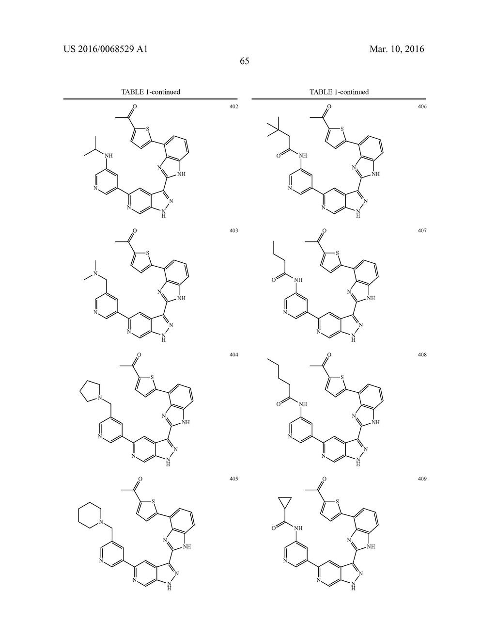 3-(1H-BENZO[D]IMIDAZOL-2-YL)-1H-PYRAZOLO[3,4-C]PYRIDINE AND THERAPEUTIC     USES THEREOF - diagram, schematic, and image 66