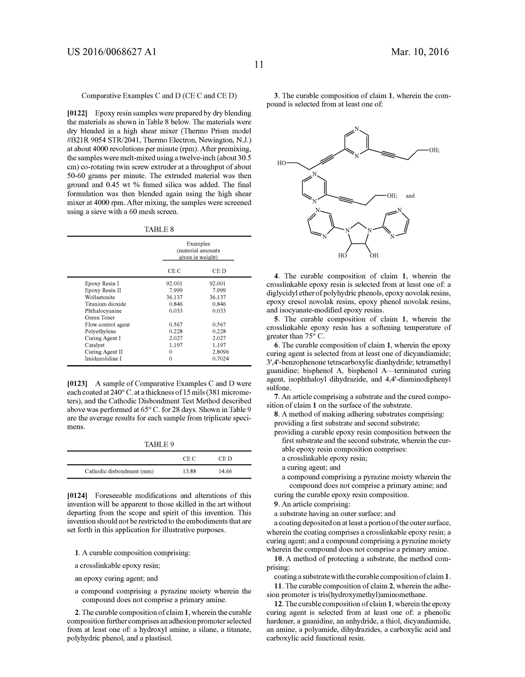 EPOXY RESINS COMPRISING A PYRAZINE-CONTAINING COMPOUND - diagram, schematic, and image 12