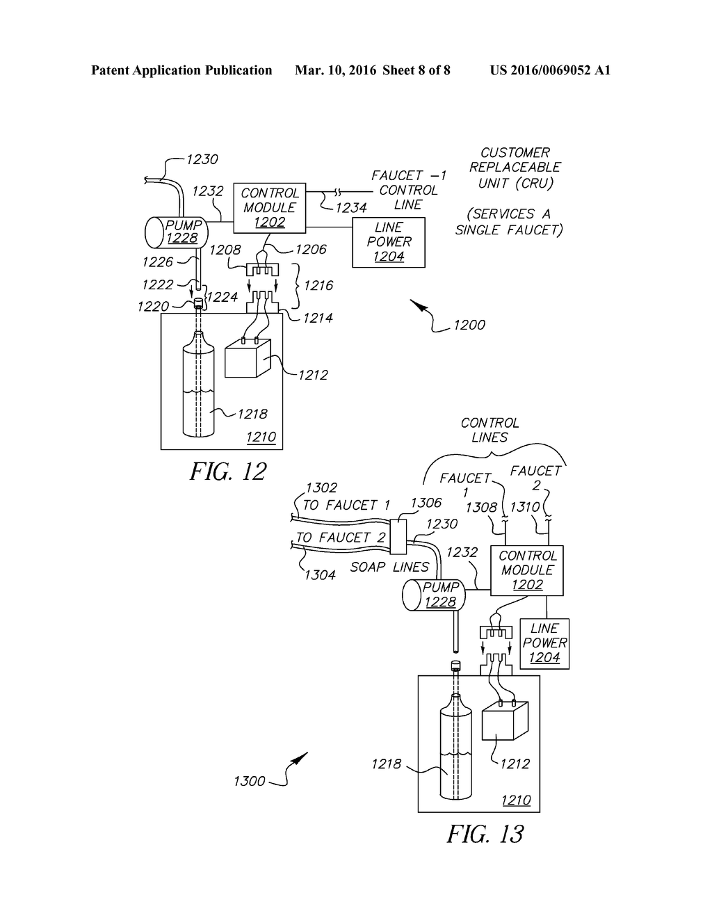Faucet System Comprising a Liquid Soap Delivery Line - diagram, schematic, and image 09